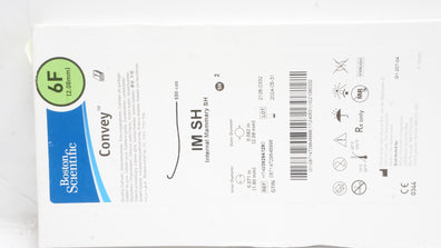 Boston Scientific 39264129 6F Convey Guiding Cath. IM SH Internal Mammary SH (x)
